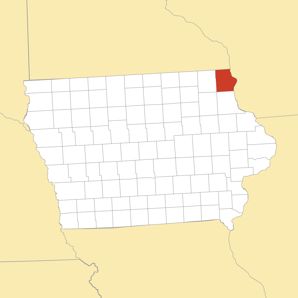 allamakee county map