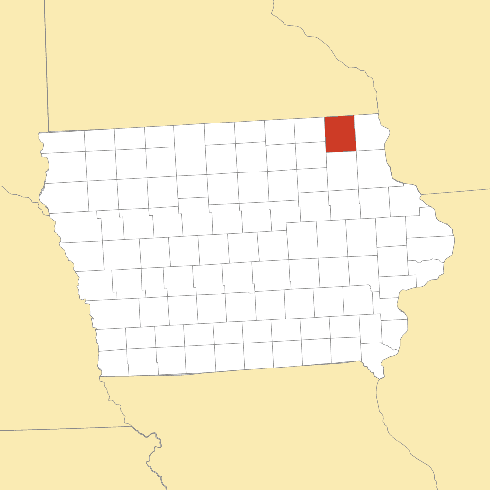 winneshiek county map